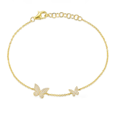 14K LARGE DIAMOND PAVE OVAL LINK BRACELET