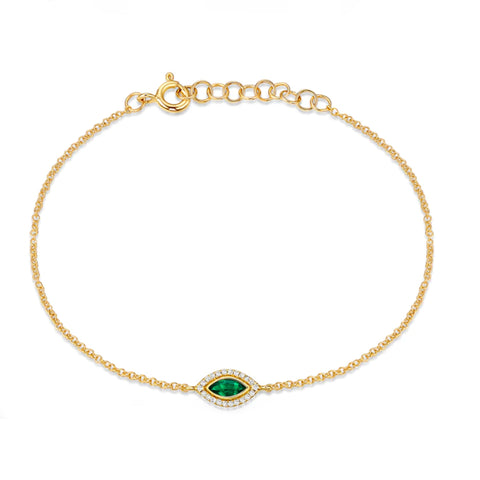 14K LARGE DIAMOND PAVE OVAL LINK BRACELET