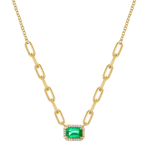 14K ENAMEL STATION BEAD NECKLACE