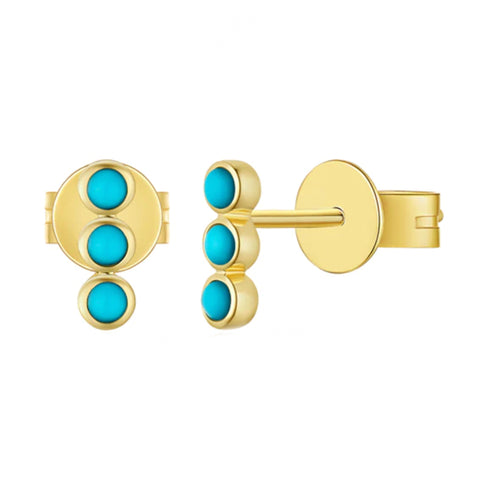 KITTA TURQUOISE SILVER STUDS