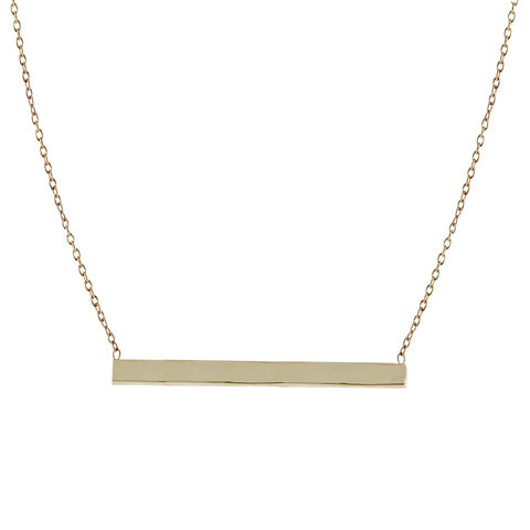 LONG WHITE DIAMONDS BAR NECKLACE