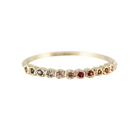 14K DIAMOND PAVE BYPASS WITH PEAR PINK SAPPHIRE RING
