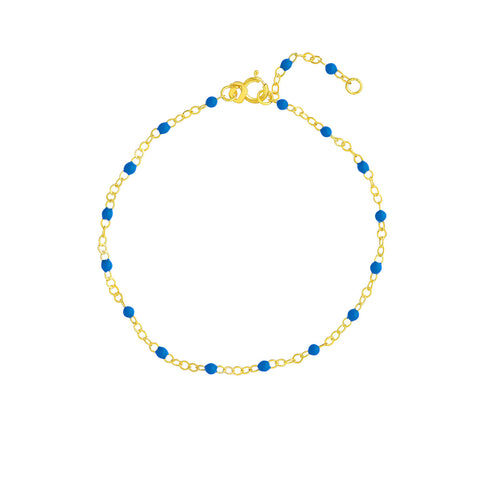 14K LARGE BEZEL SET SAPPHIRE BRACELET