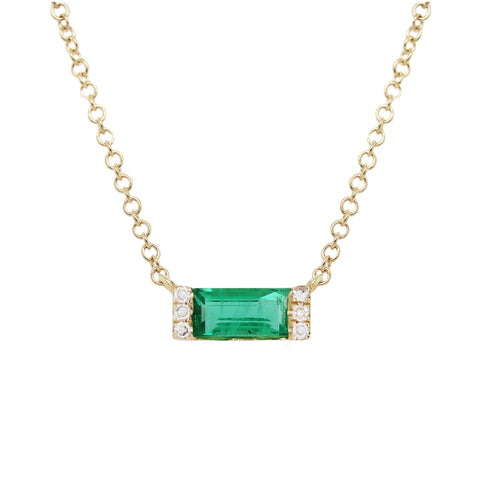 14K EMERALD NECKLACE