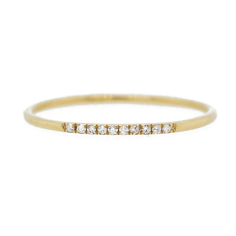 14K SERENE AQUAMARINE TIARA RING