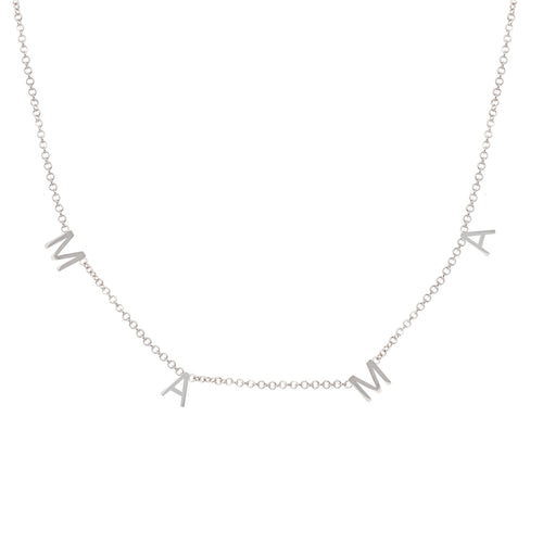 STERLING SILVER MAMA NECKLACE
