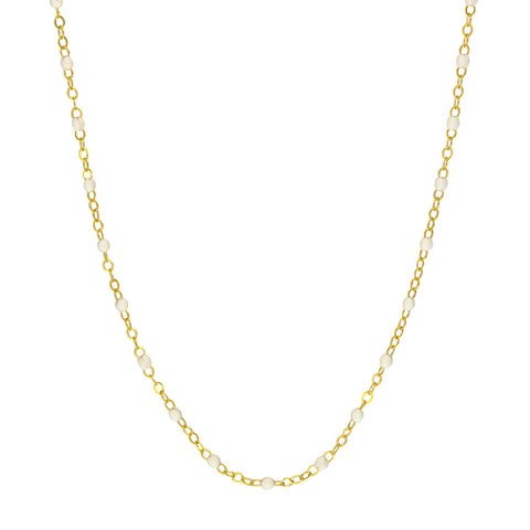 LONG WHITE DIAMONDS BAR NECKLACE