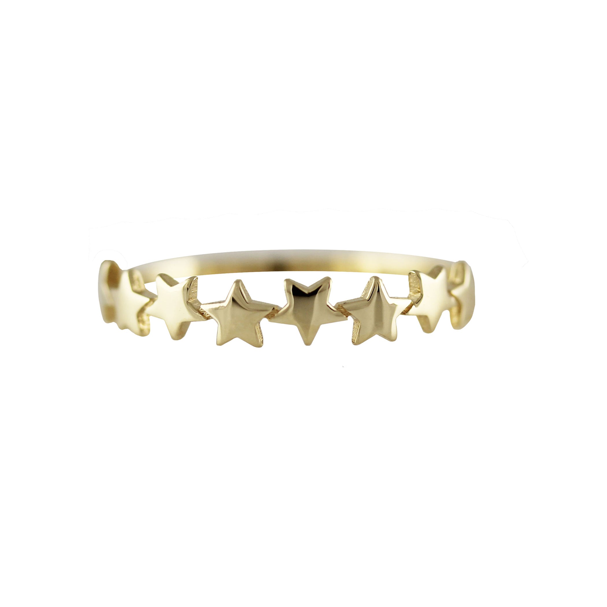 14K MULTI STARS STACKABLE RING