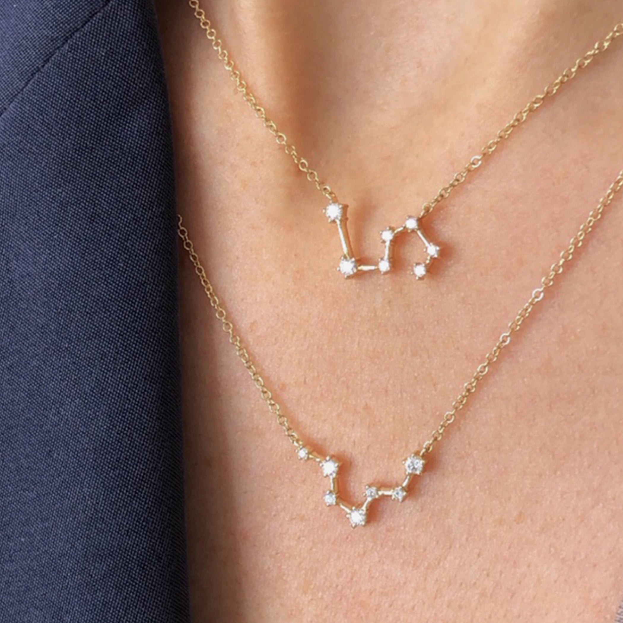 14K DIAMOND ZODIAC CONSTELLATION NECKLACE