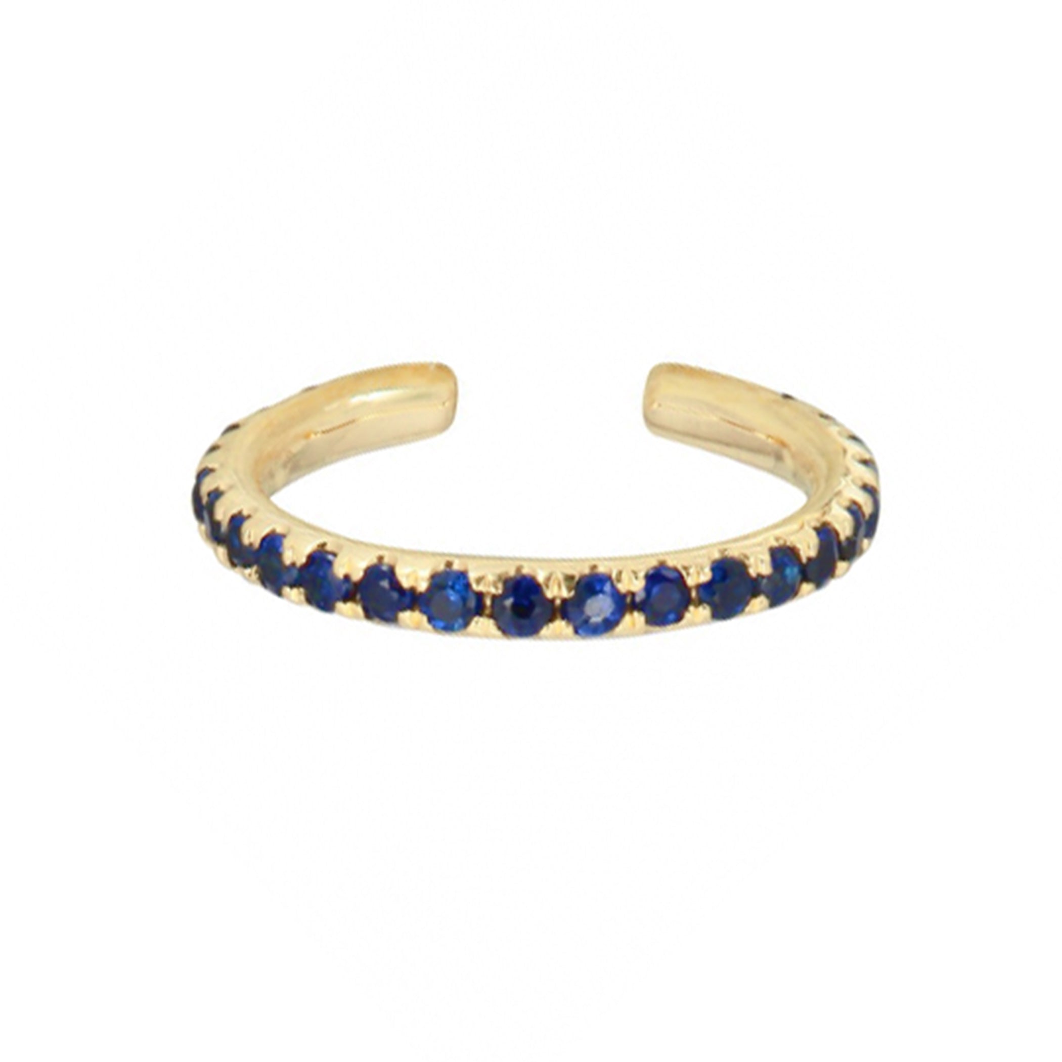 14K ETERNITY PAVE SAPPHIRE EAR CUFF
