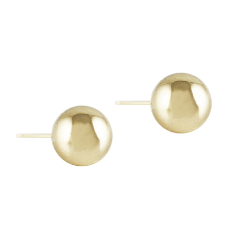 14K MOON STUDS