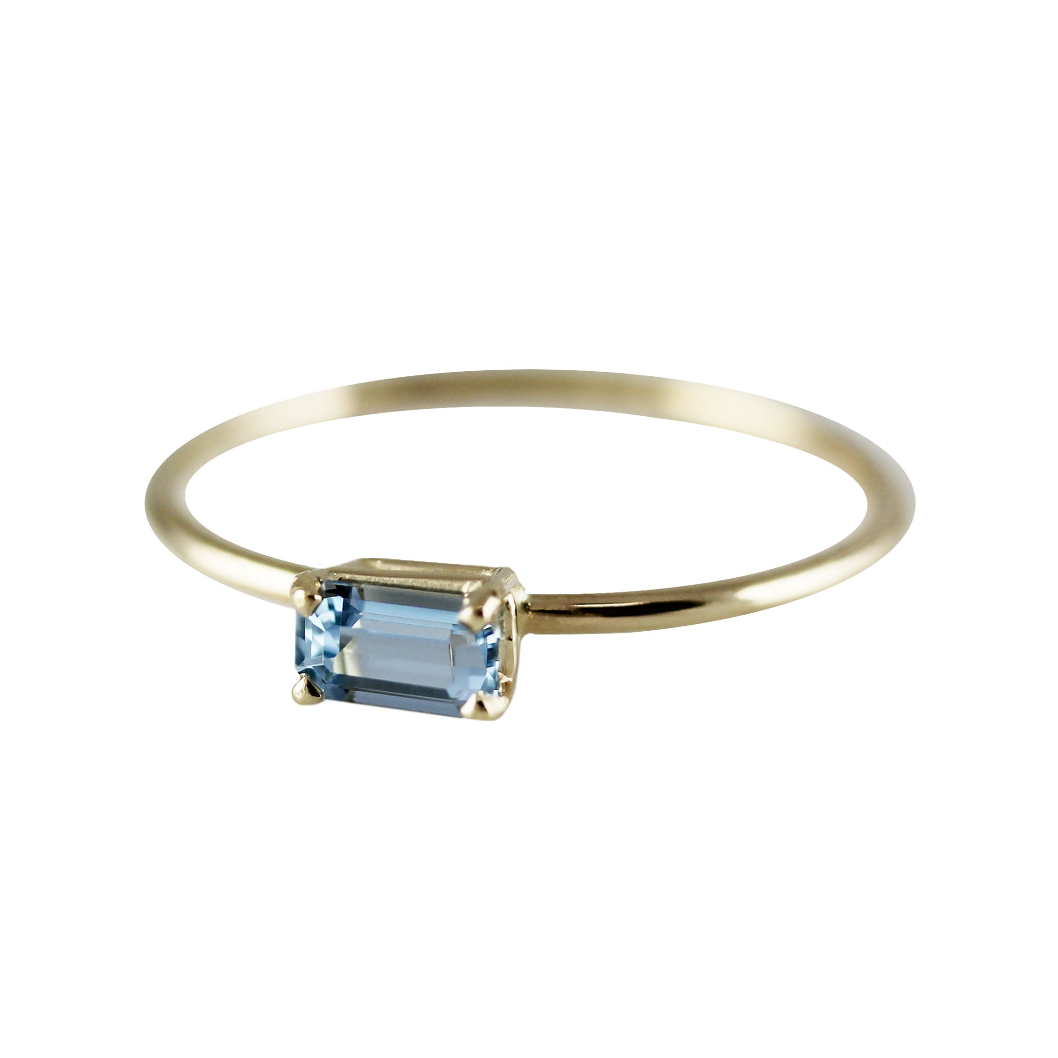 AQUAMARINE OCTAGON RING