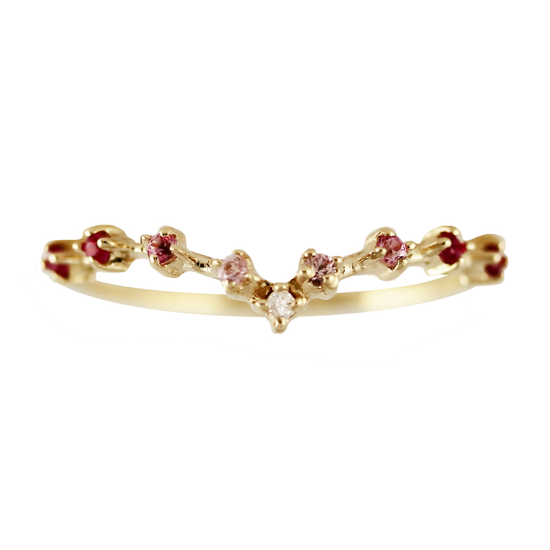 14K CELESTIAL BLUSH TIARA RING
