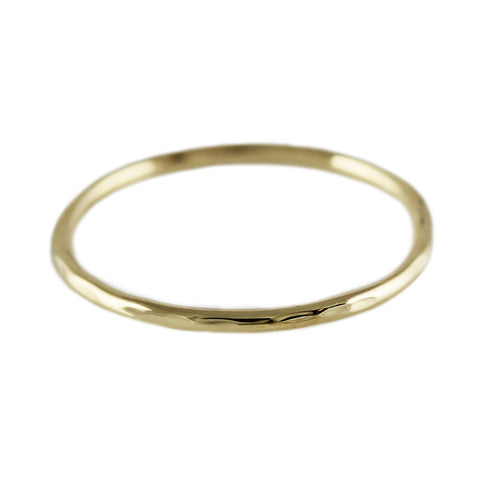 14K SOLID THIN CURB CHAIN RING