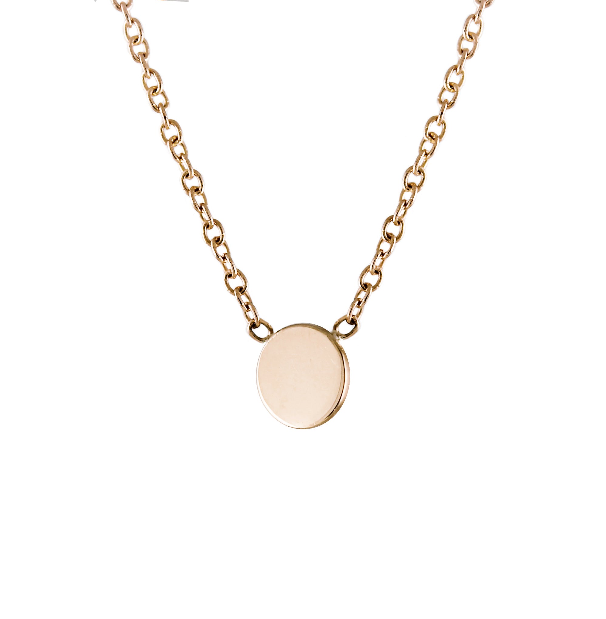 14K DISK NECKLACE
