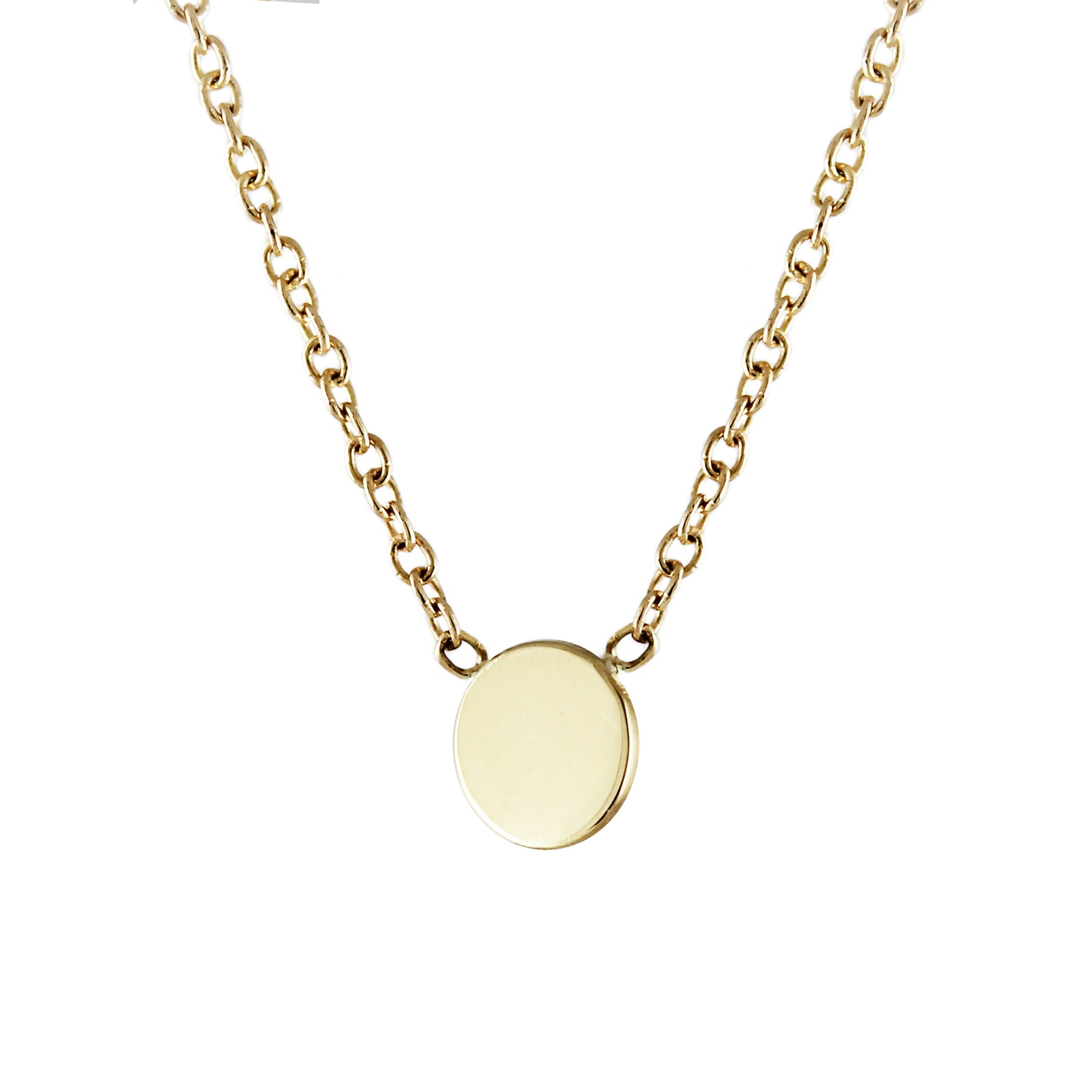 14K DISK NECKLACE