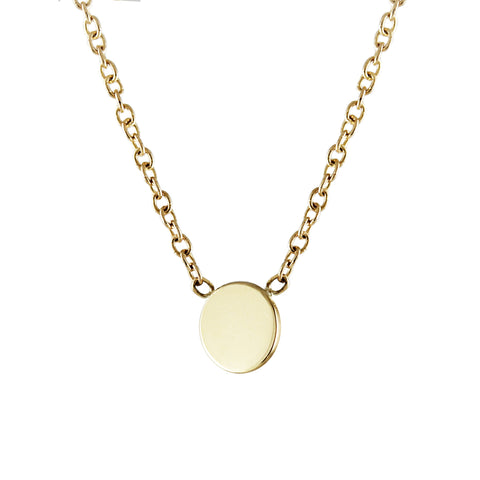 14K TINY PEACE SIGN NECKLACE