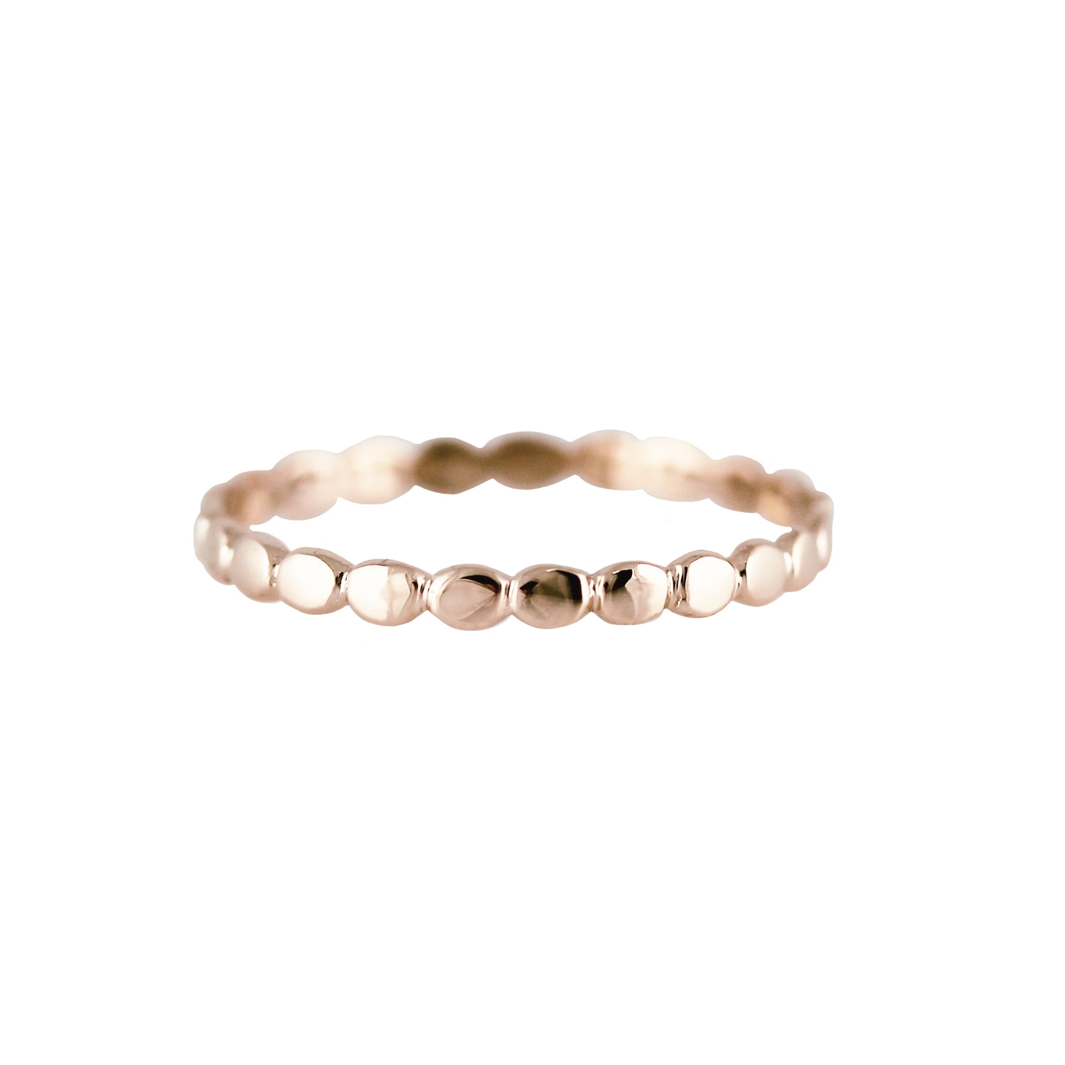 14K FLAT PEBBLE RING