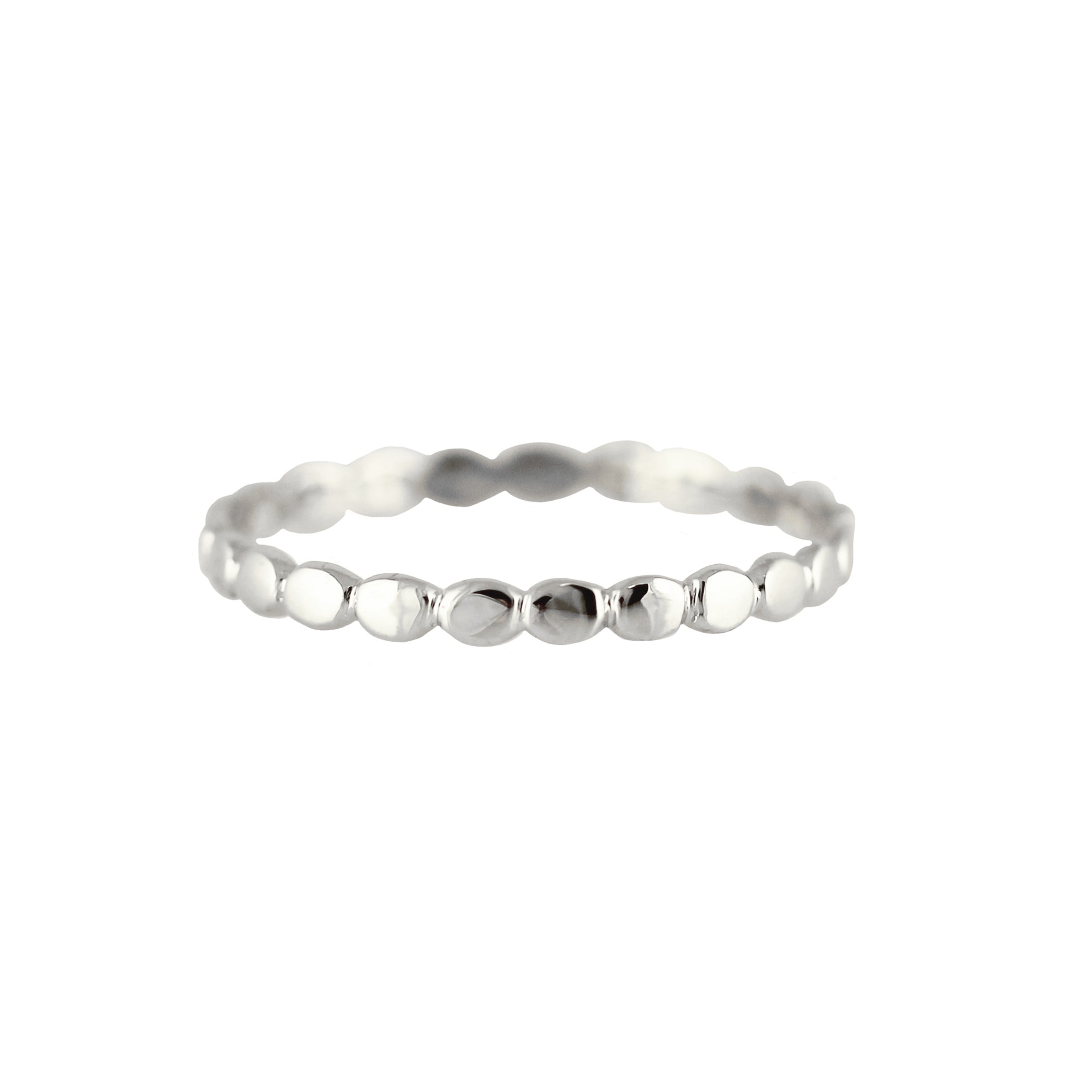 14K FLAT PEBBLE RING