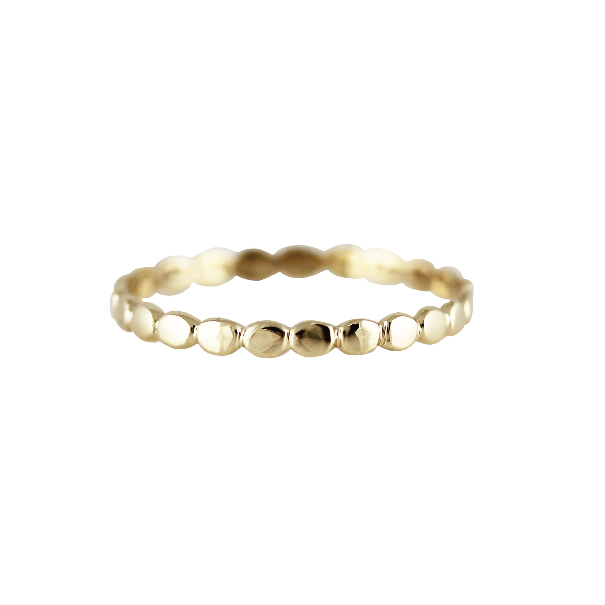 14K FLAT PEBBLE RING