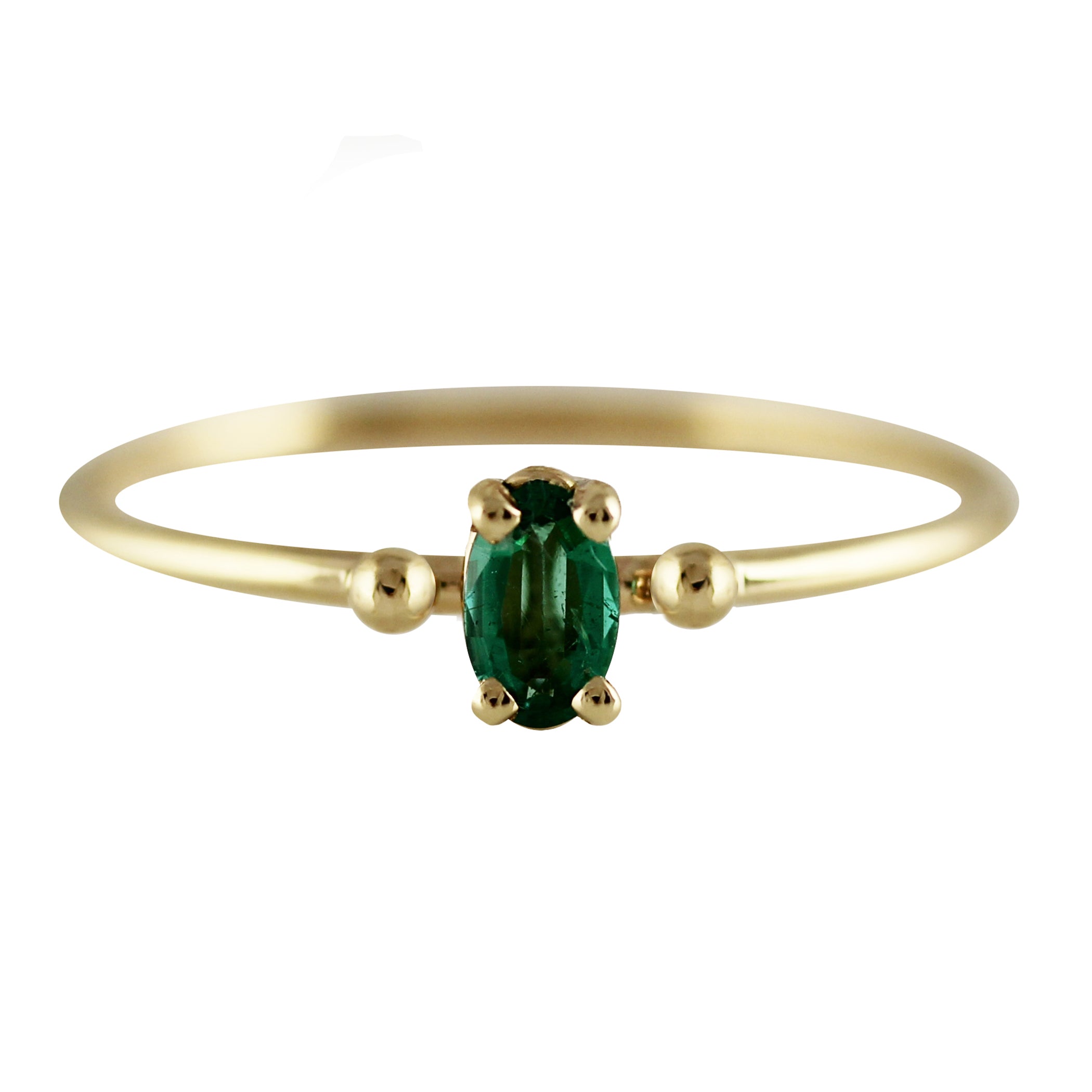 14K GAIA EMERALD RING