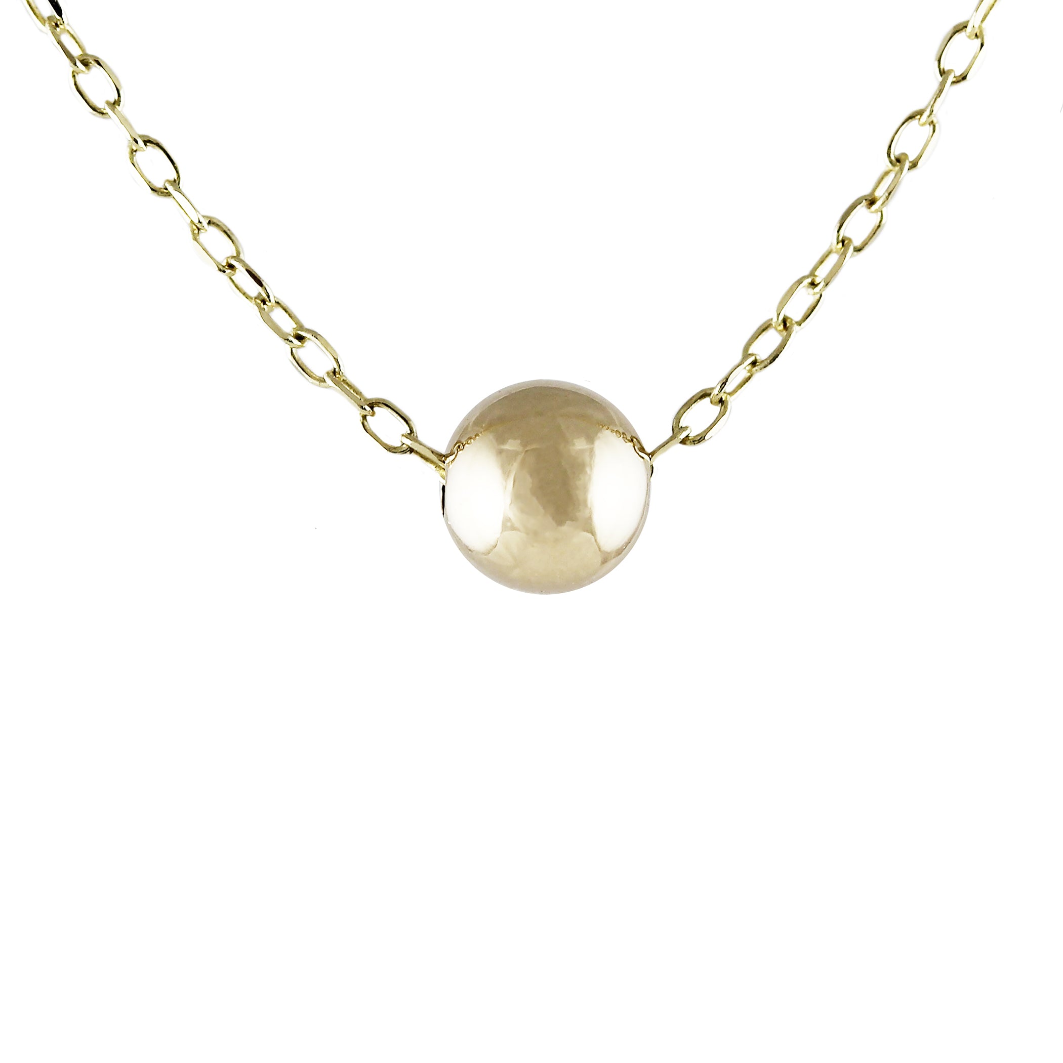 14K GOLD PEA NECKLACE