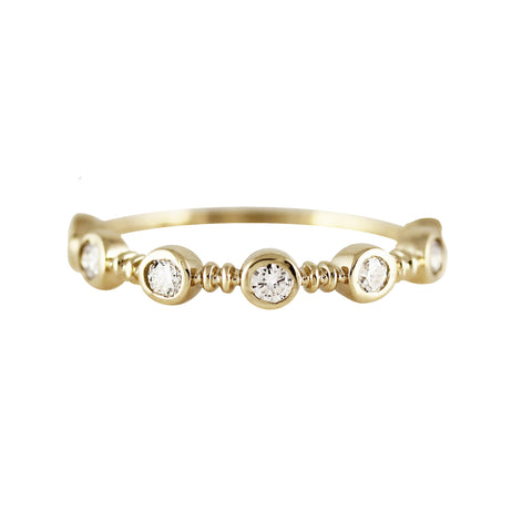 14K GRANDE OPEN LINK WITH DIAMOND PAVE CONNECTION RING
