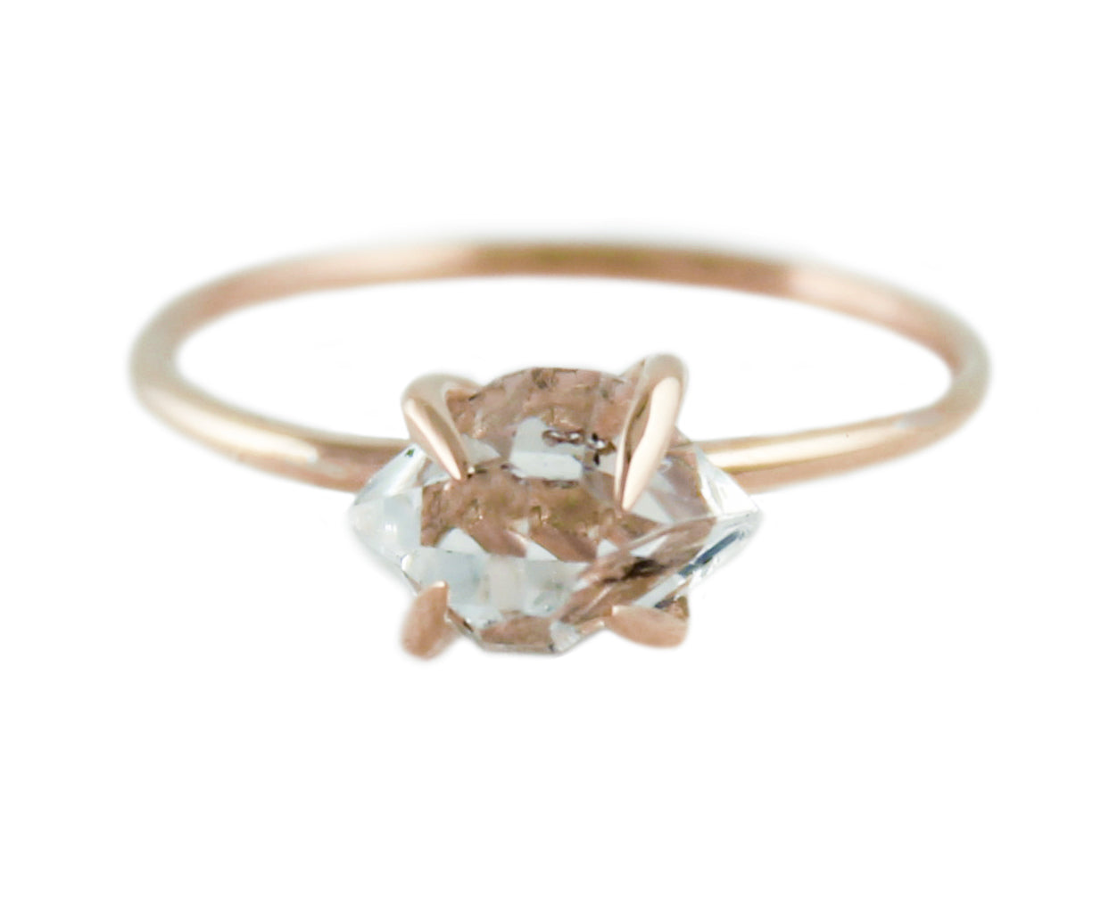 14K HERKIMER DIAMOND RING