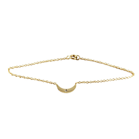 14K STATION WHITE ENAMEL BRACELET