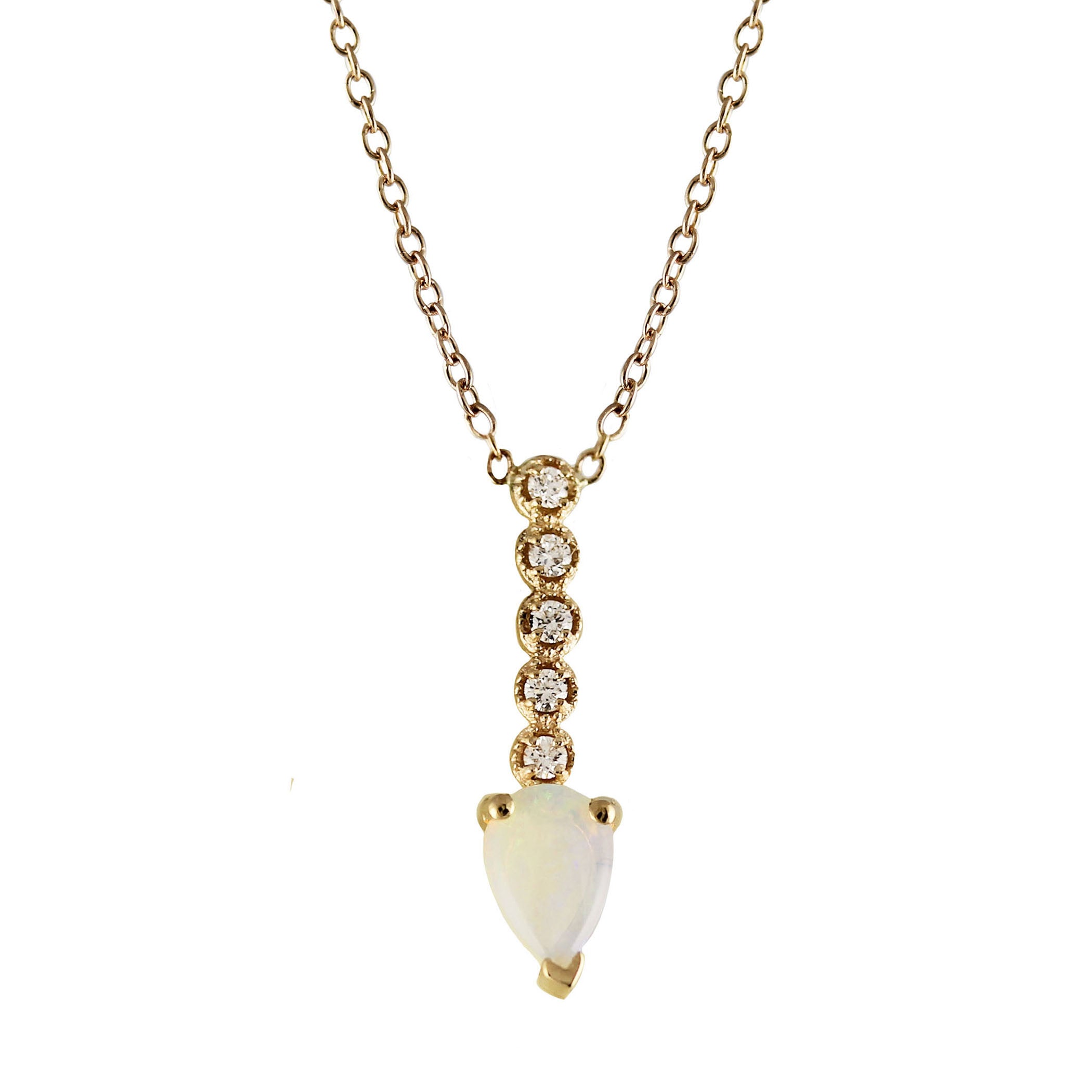 14K OPAL PENDULUM NECKLACE