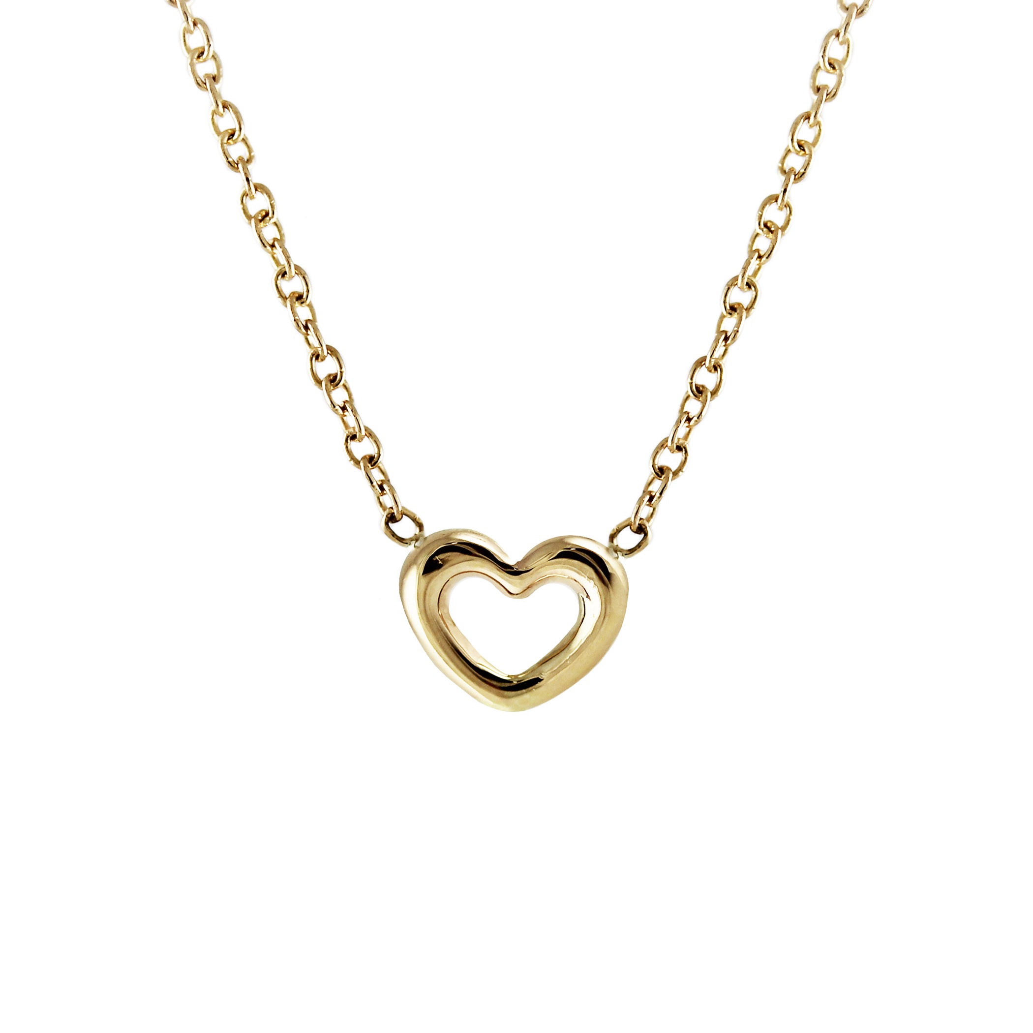 14K TINY OPEN HEART NECKLACE