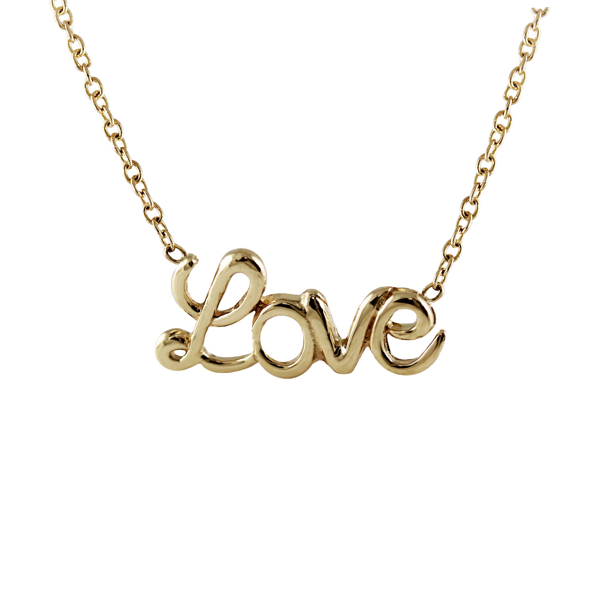 14K LOVE SCRIPT NECKLACE