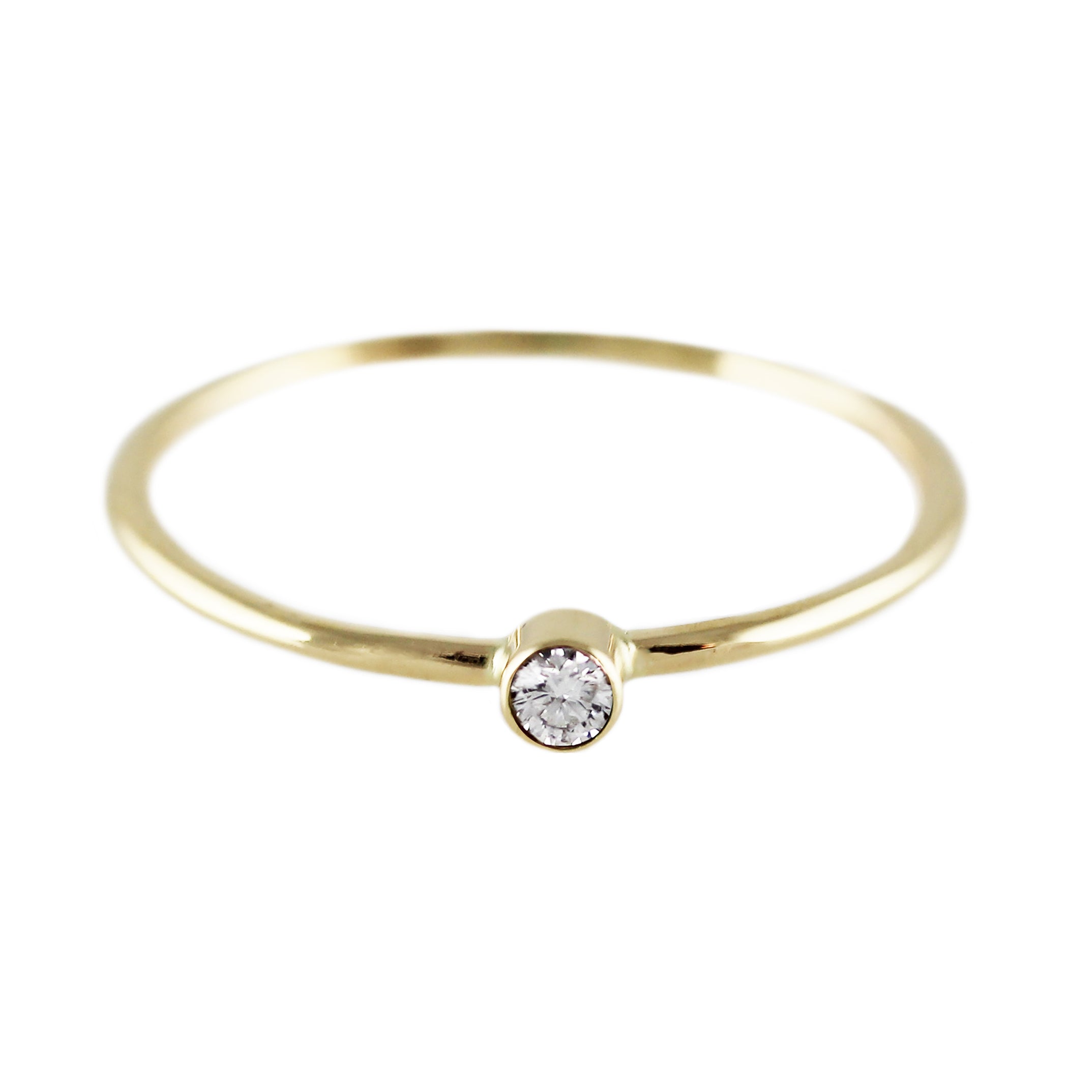 14K SINGLE DIAMOND RING