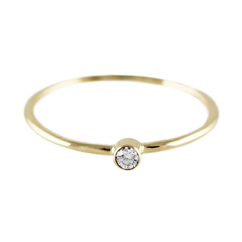 14K FAN DIAMOND BAND RING