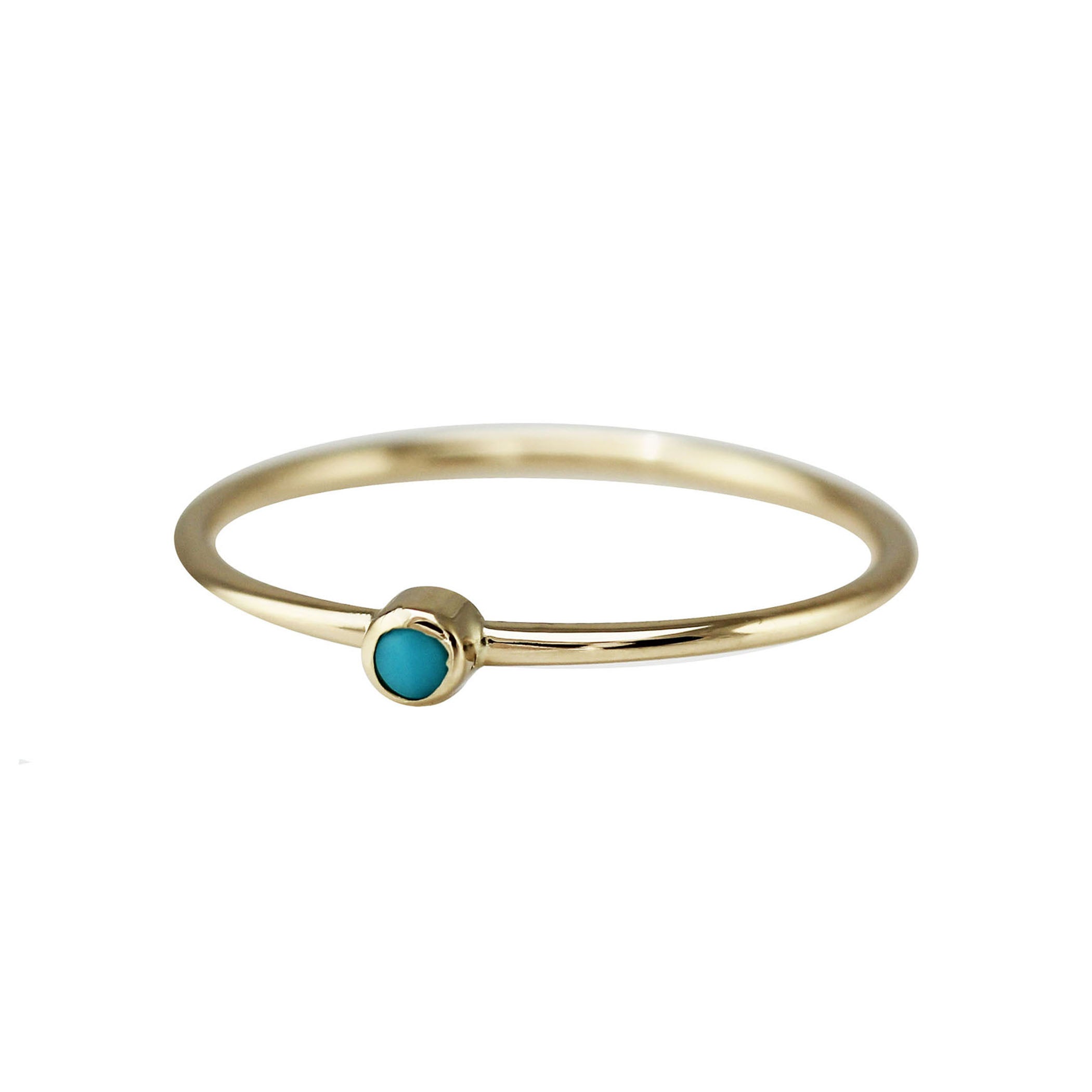 14K SINGLE TURQUOISE RING
