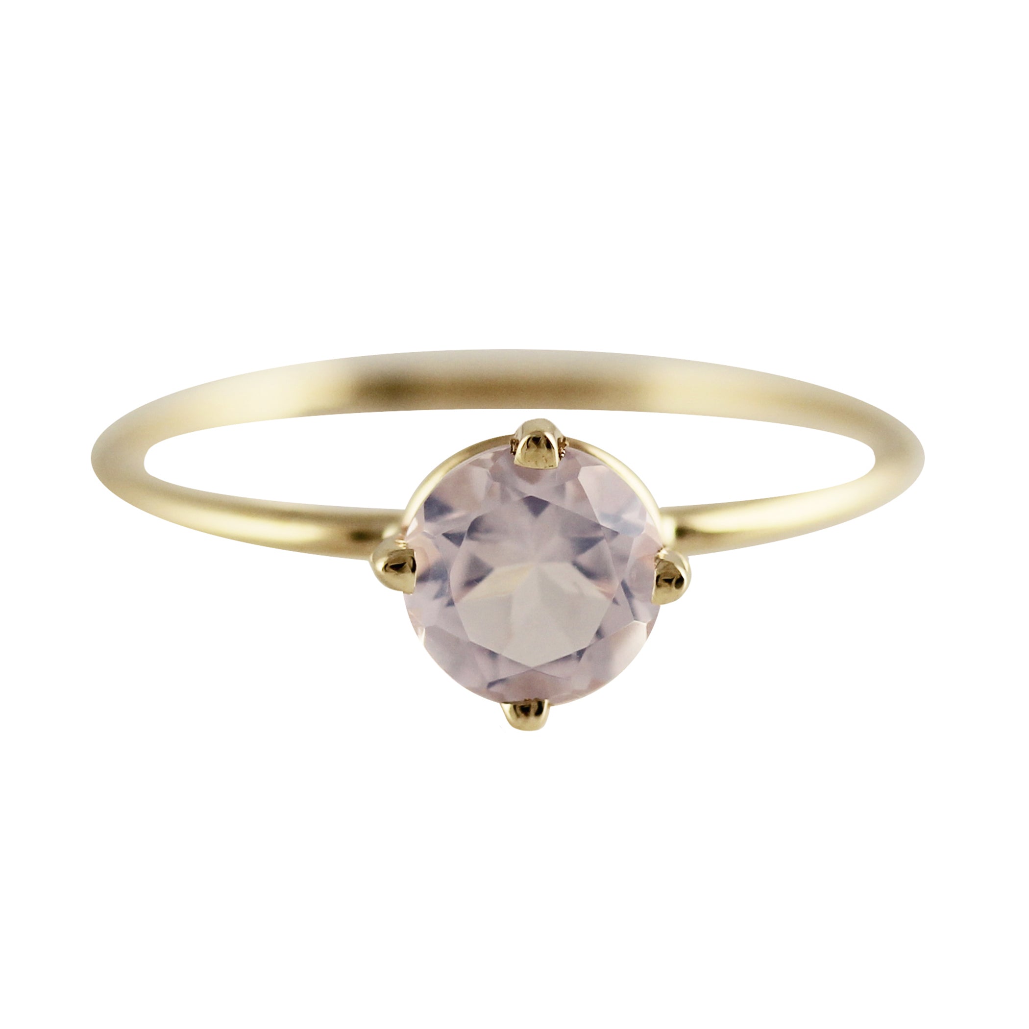 14K SOLITAIRE LAVENDER QUARTZ RING