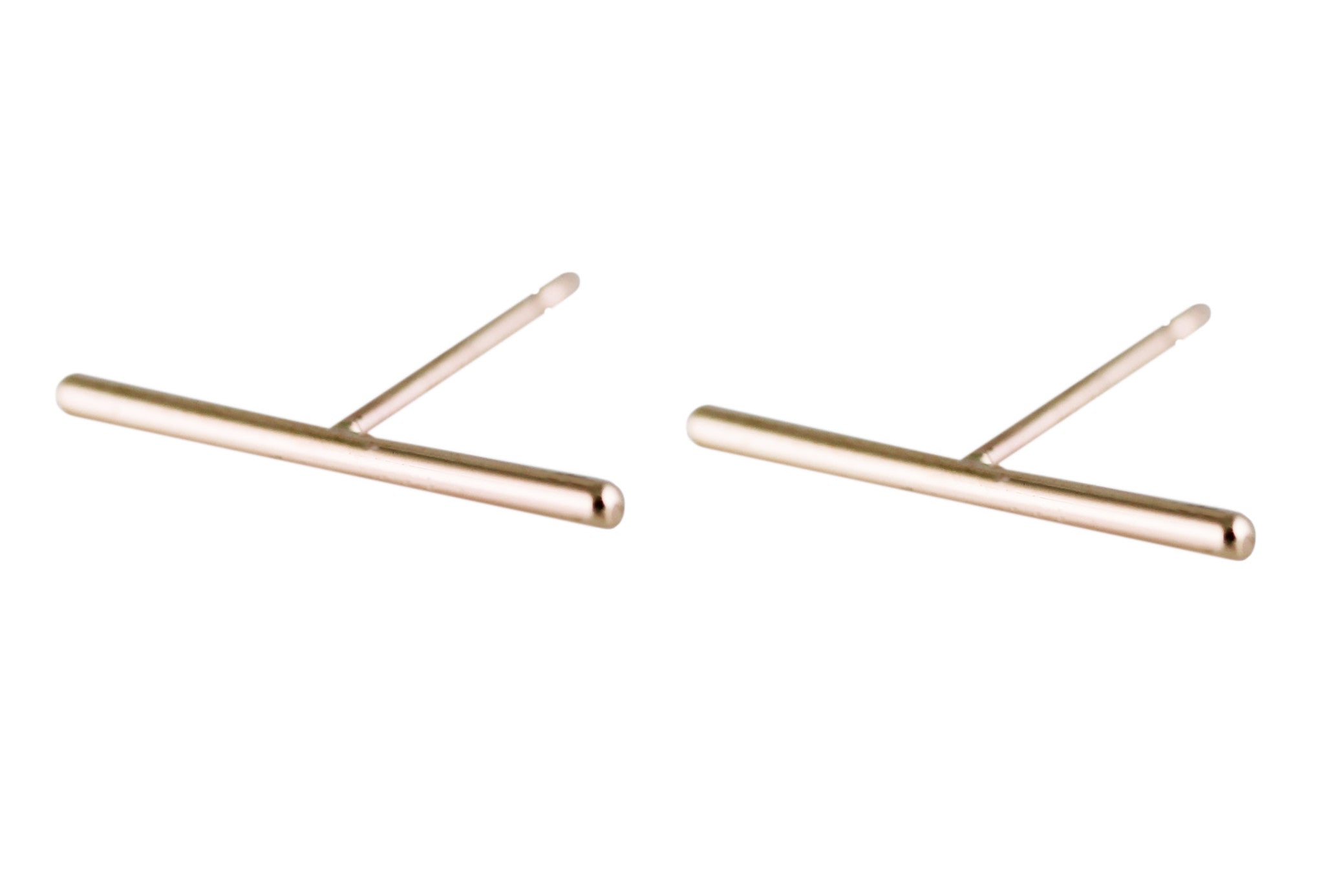 14K STAPLE 15MM STUDS