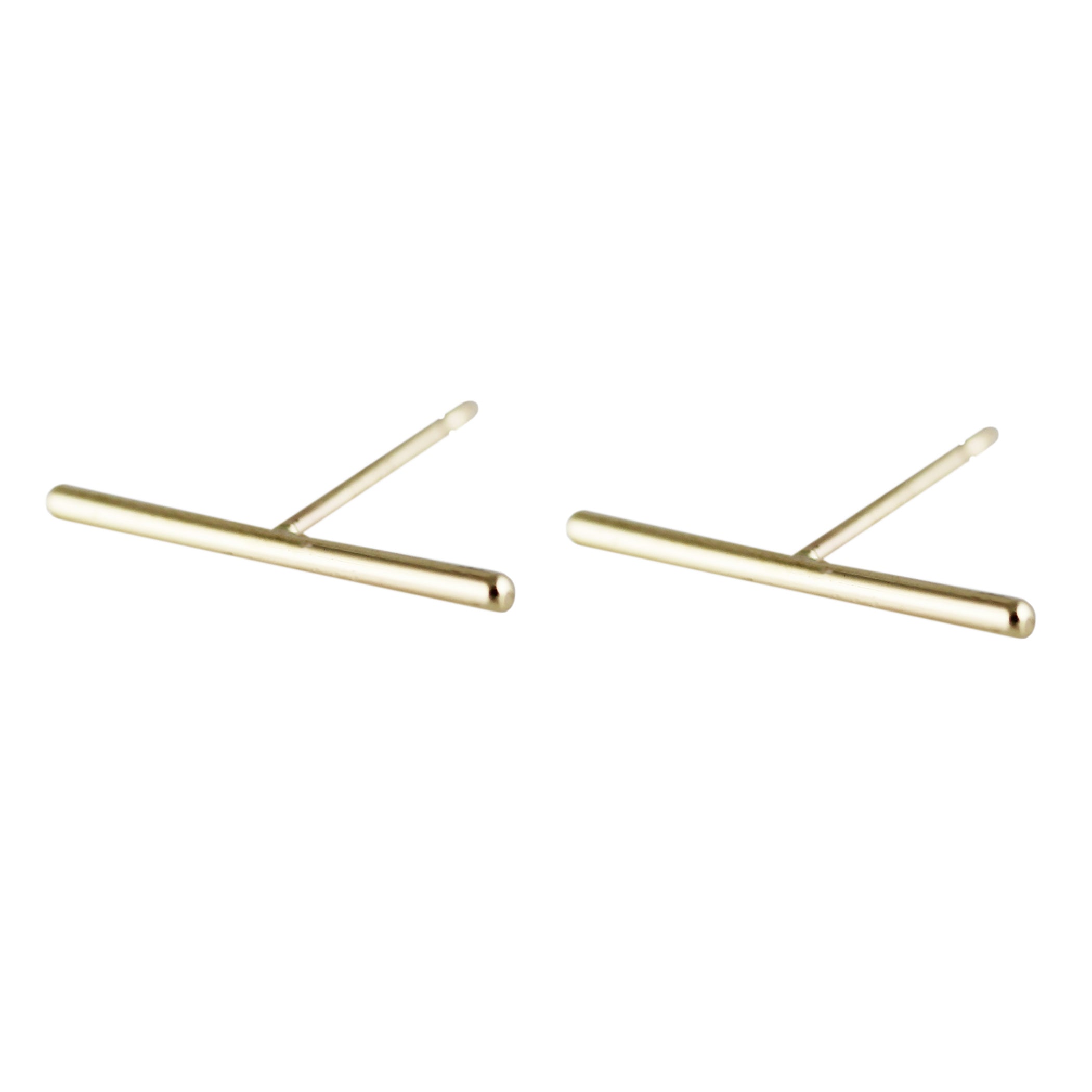 14K STAPLE 15MM STUDS