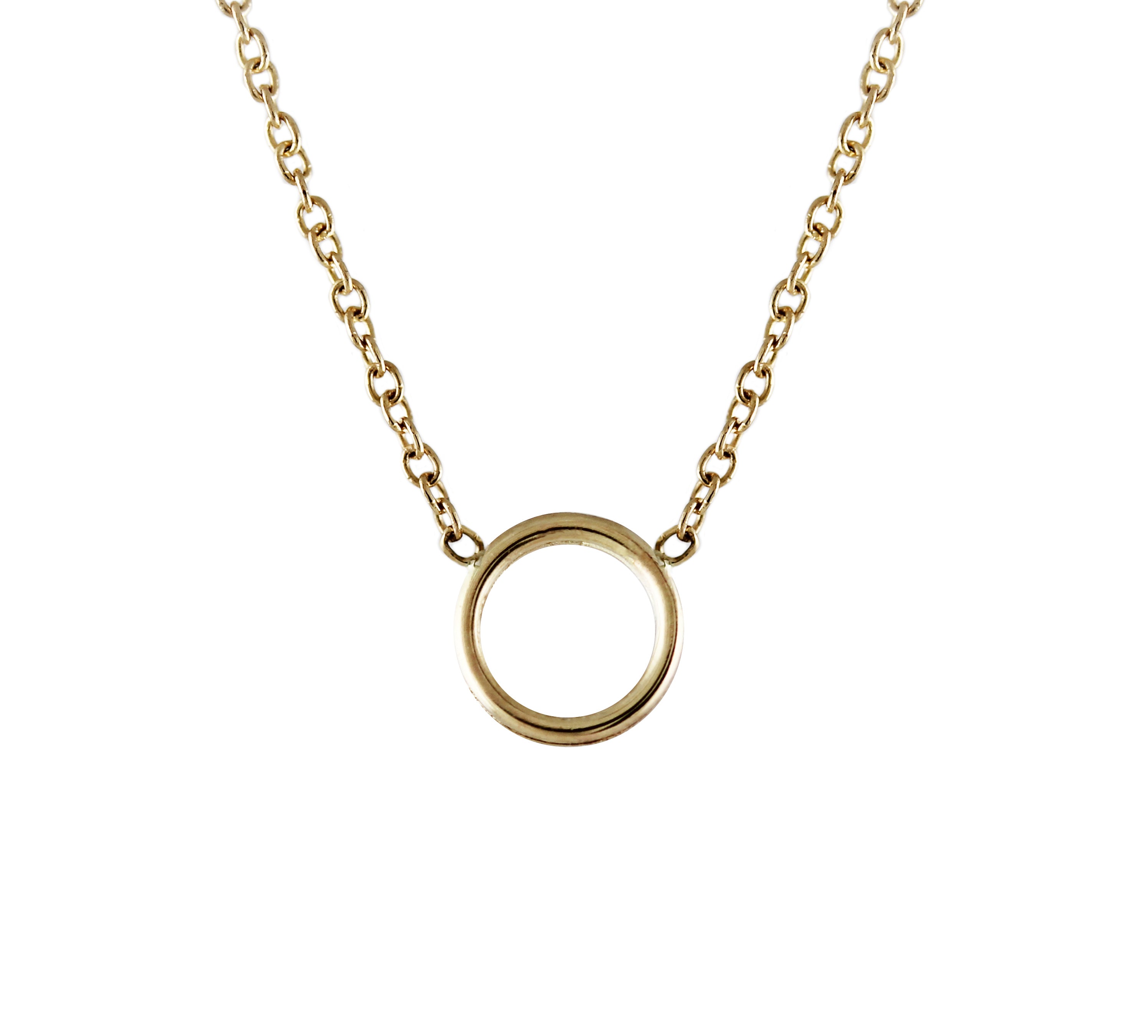 14K TINY CIRCLE NECKLACE