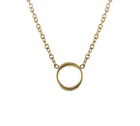 14K TINY OPEN HEART NECKLACE