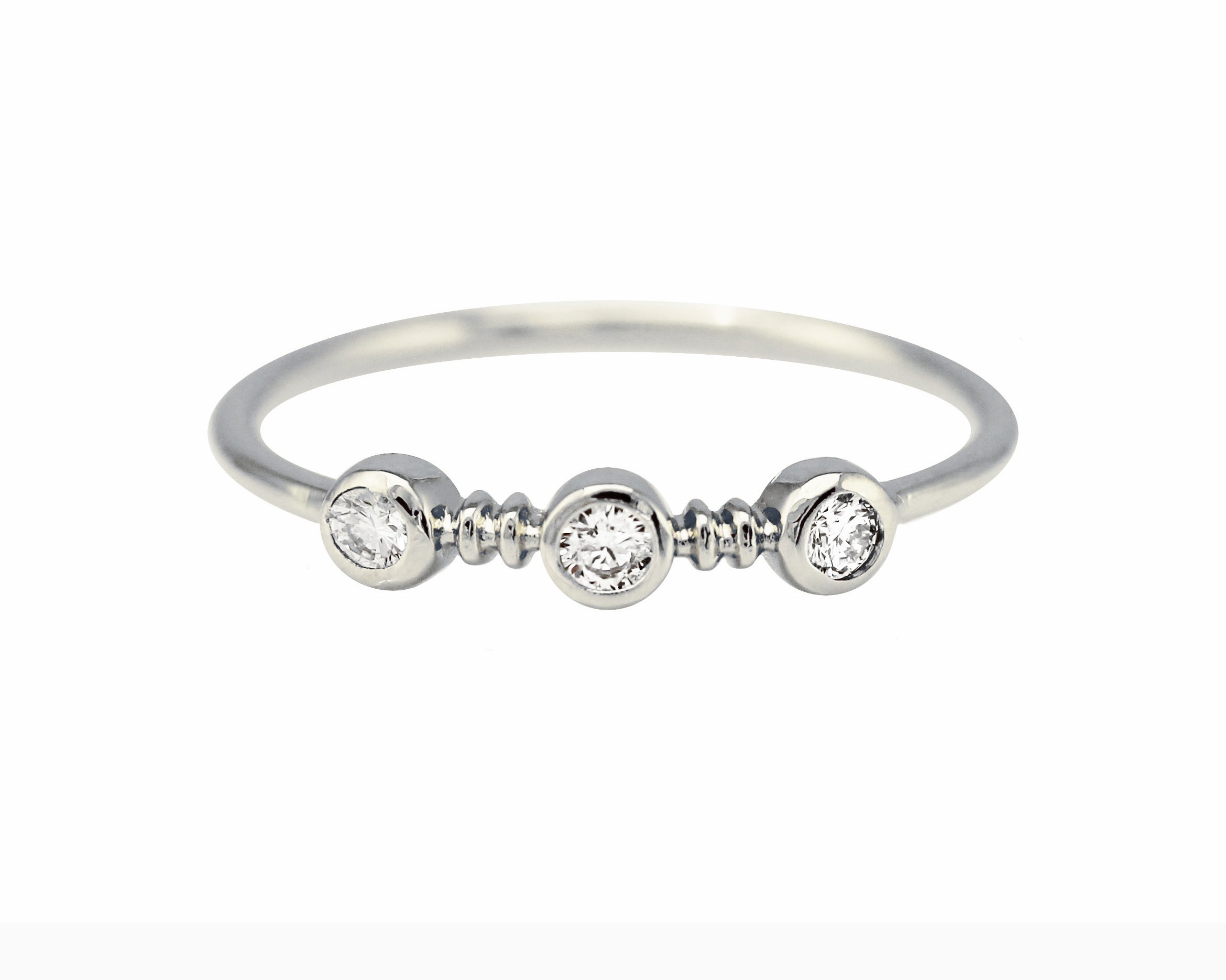 14K TWIST TRIO DIAMOND RING