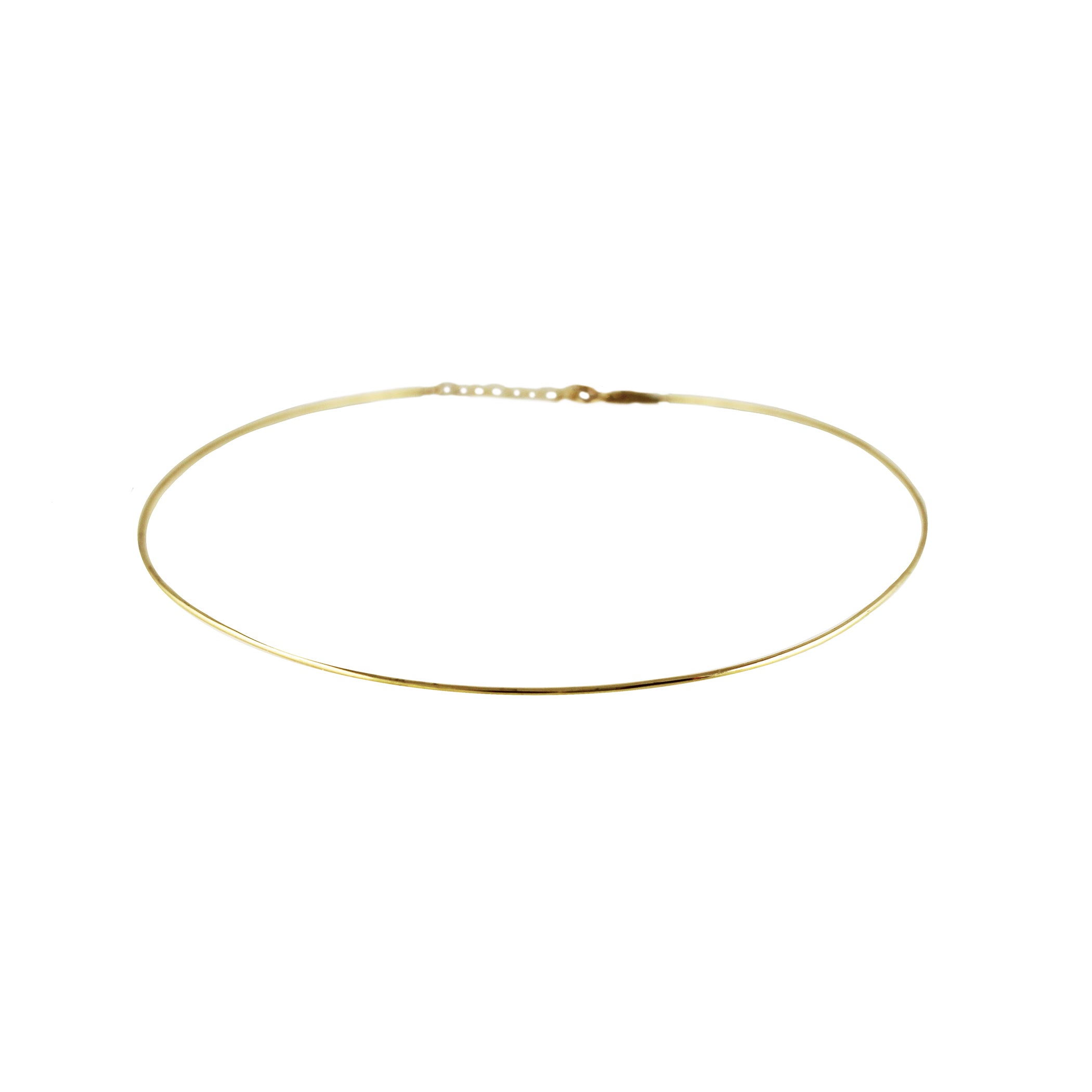 14K WIRE CHOKER NECKLACE