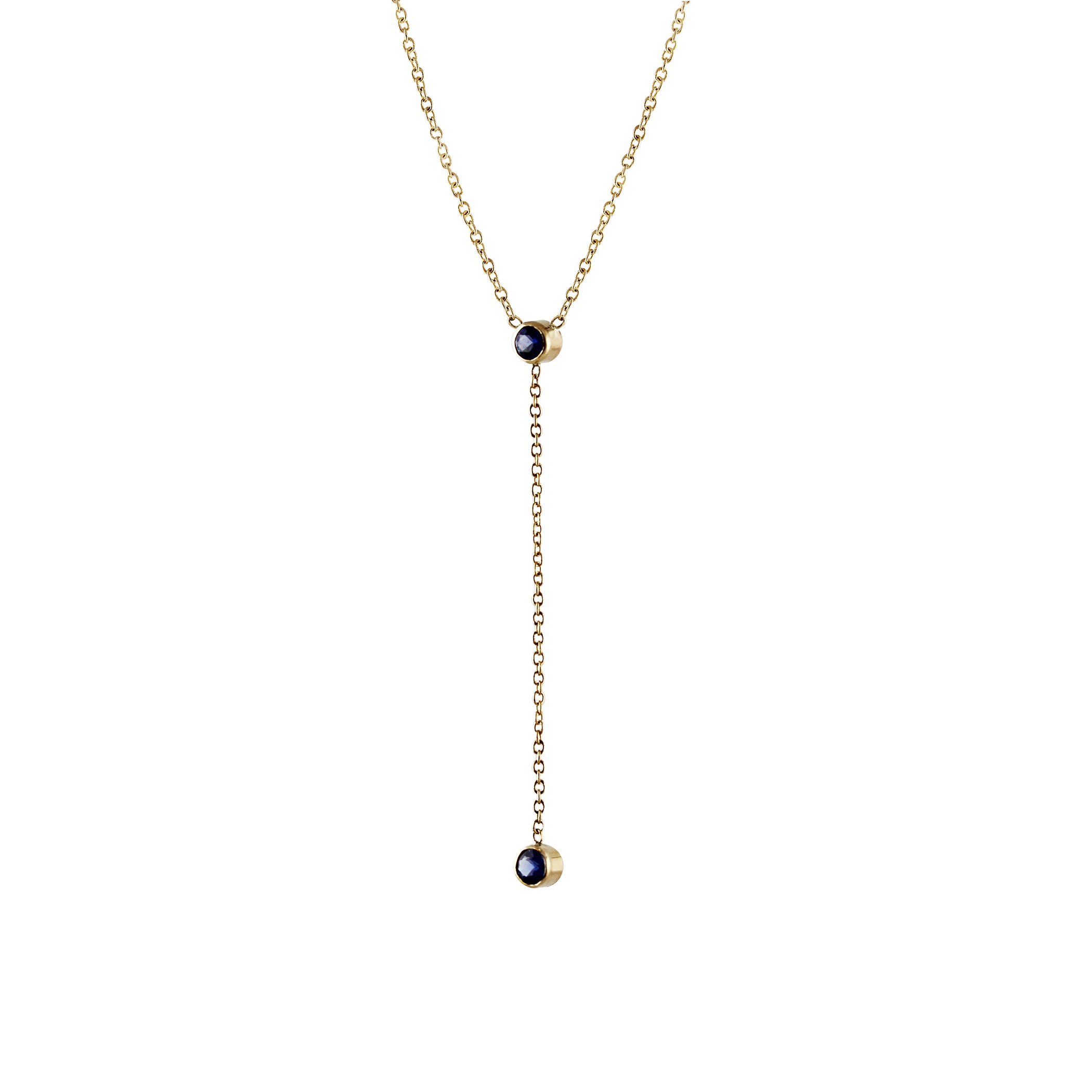 14K 3MM BLUE SAPPHIRE LARIAT