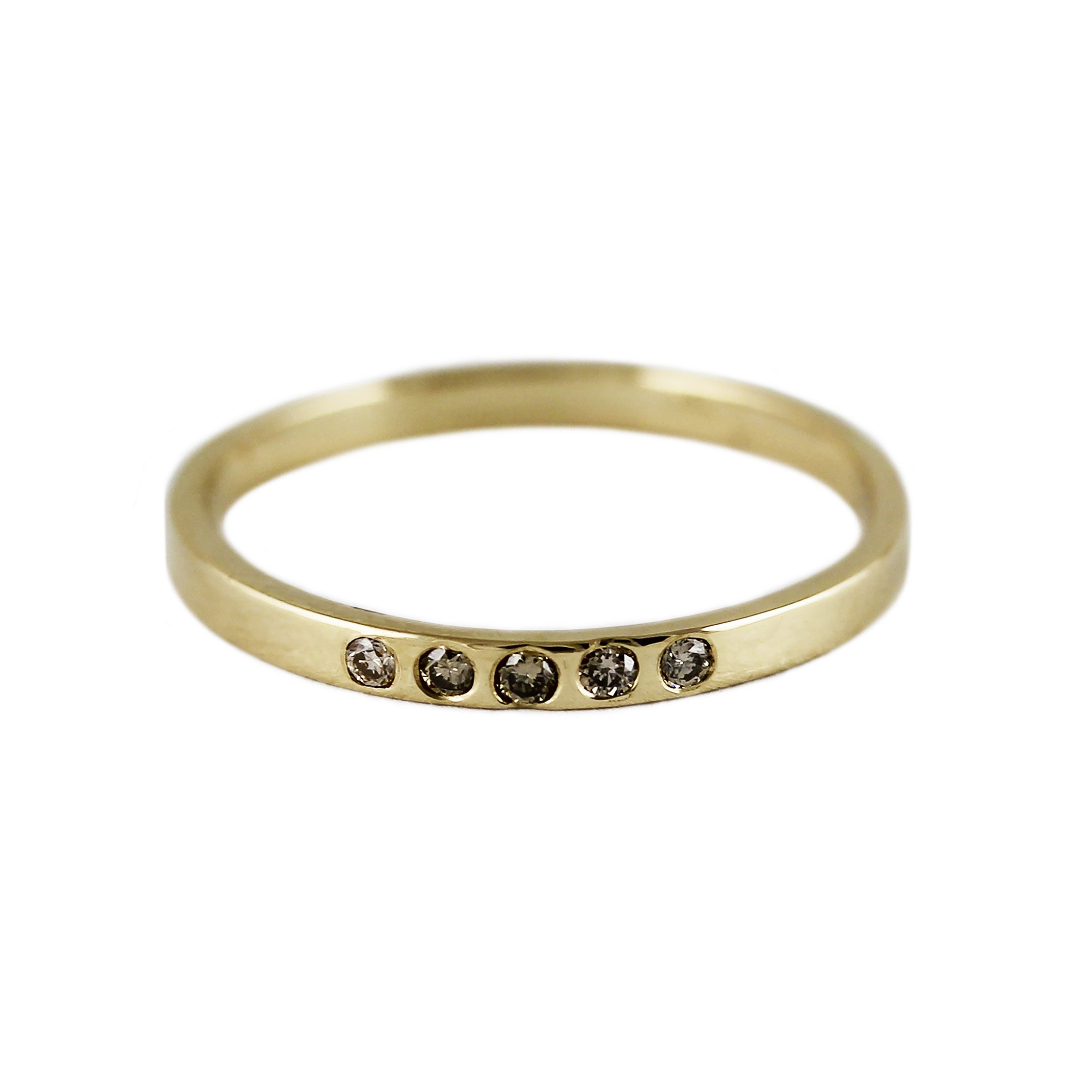 5 COGNAC DIAMONDS BANDS