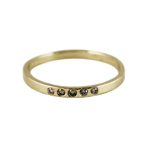 14K FAN DIAMOND BAND RING