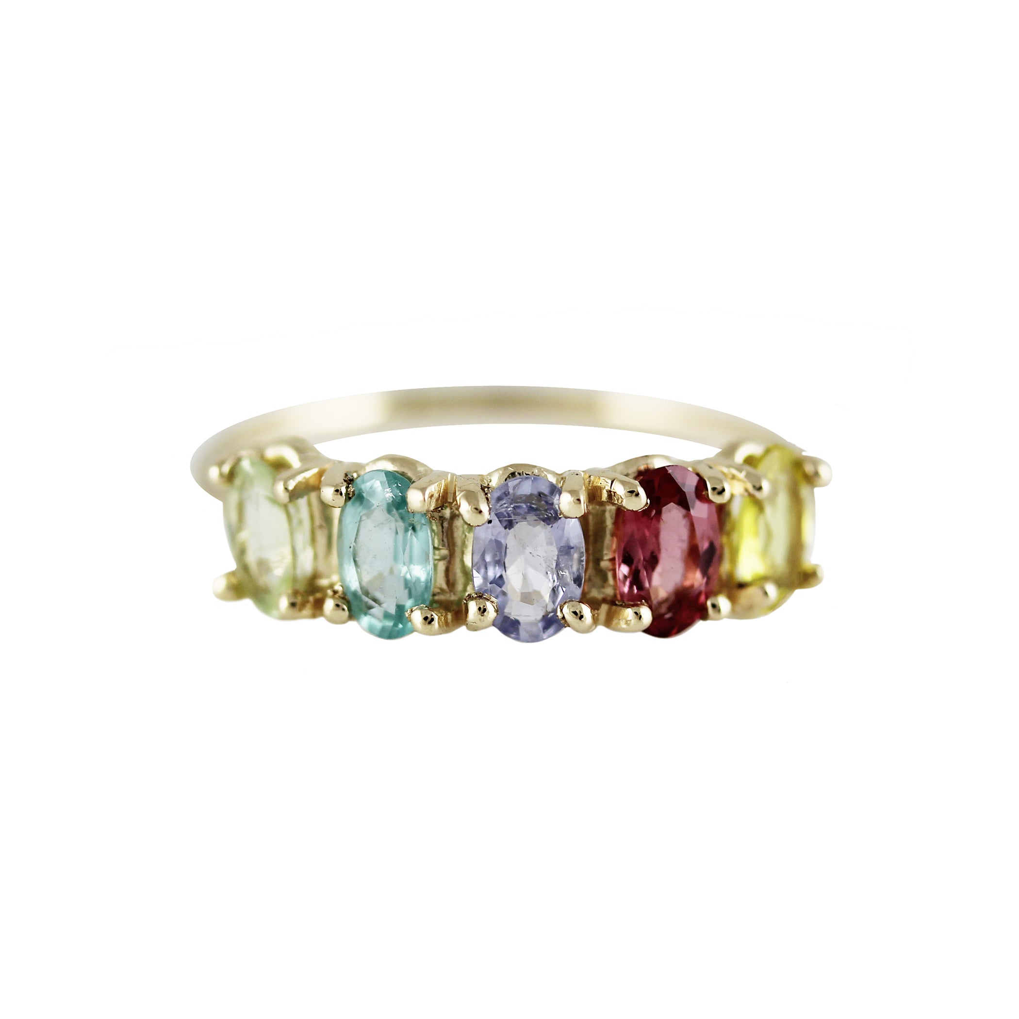 5 OVAL MULTI TOURMALINE RING