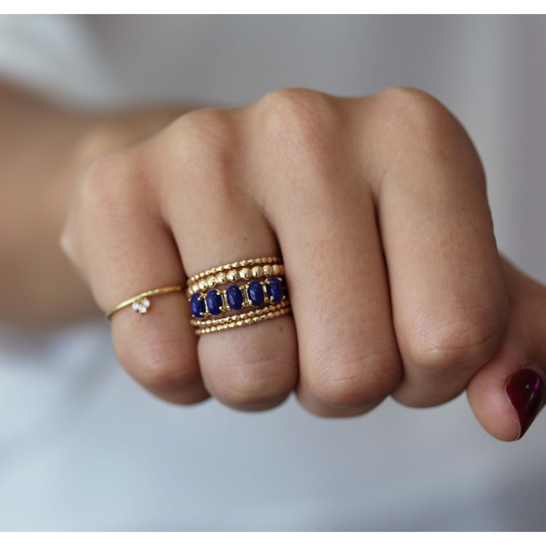 5 OVAL LAPIS LAZULI RING