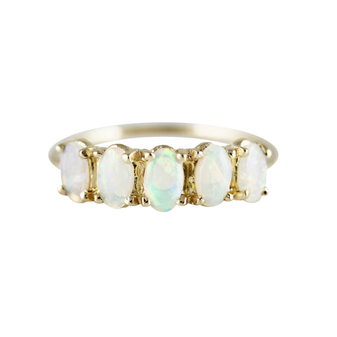 14K OPAL HEART RING