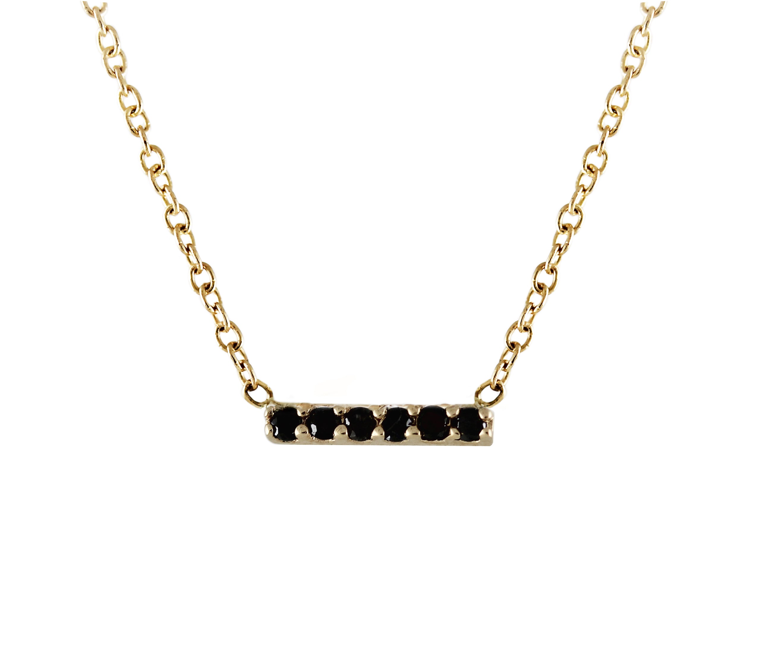 6 DIAMOND PAVE BAR NECKLACE