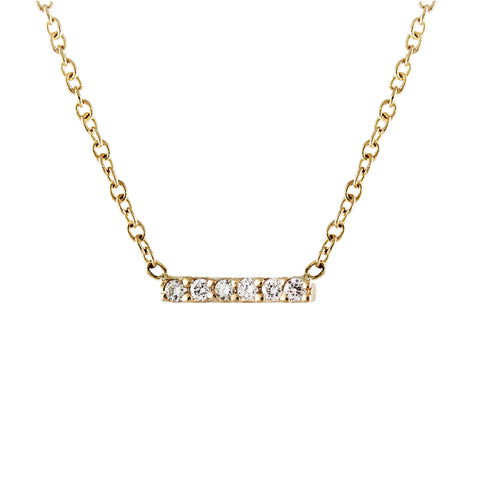 14K 1" VERTICAL BAR NECKLACE